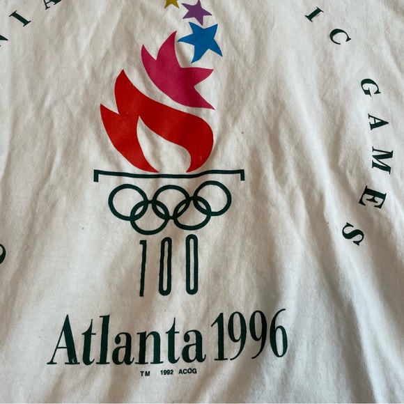 Vintage 90s Atlanta centennial Olympic games champion tee - Picture 3 of 5